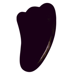 Jade Stone Gua Sha Tool - Fin shape Black Obsidian