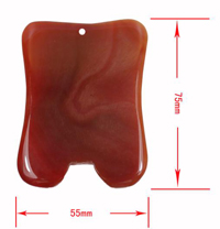 Jade Stone ,Gua Sha Tool,Taipod shaped, 75x55 mm