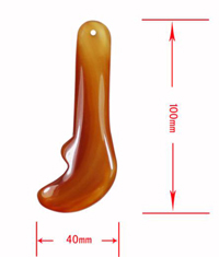 Jade Stone ,Gua Sha Tool,Knife shaped, 100X40 mm
