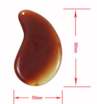 Jade Stone ,Gua Sha Tool,Taiji shaped, 80X50 mm