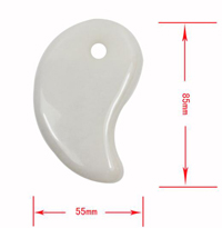 Jade Stone ,Gua Sha Tool,Taiji Shaped,85x50 mm