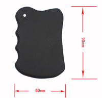 Stone,Gua Sha Tool,Rectangle with curved notch, 90x60 mm