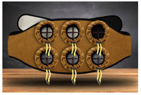 Moxa Burner Holder-Padded cloth holding six moxa burners (not included)
