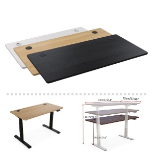 Electrical Standing Desk – Tabletop Only – Oak – 3D Rectangular 140*70