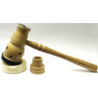 Moxa Burner with 8'' Handle Set - Bamboo（Burner, Jade Stone  Spacer, Extinguisher)