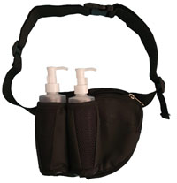 Massage Oil Holster (Double Pocket with empty pump bottles)