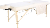 White Universal-Size Microfiber Massage Table 3pcs Cover Set