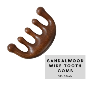 Wood, wide tooth comb sandalwood
