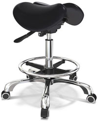 Saddle Task Stool without backrest, air lift adjustable height from  21.3" to 28.5"