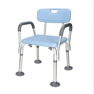 Bath Chair with back and arms, comes with anti-slip leg suction cups